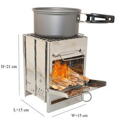 Lightweight Folding Wood Stove – Adjustable Outdoor Cooking Gear