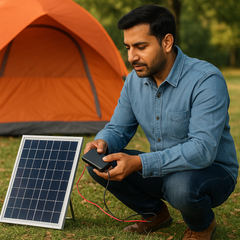 15W 12V Portable Solar Panel Kit – Rugged, Rechargeable & Ready for Anything