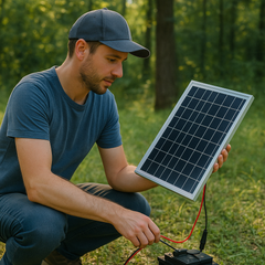 15W 12V Portable Solar Panel Kit – Rugged, Rechargeable & Ready for Anything