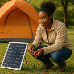 15W 12V Portable Solar Panel Kit – Rugged, Rechargeable & Ready for Anything