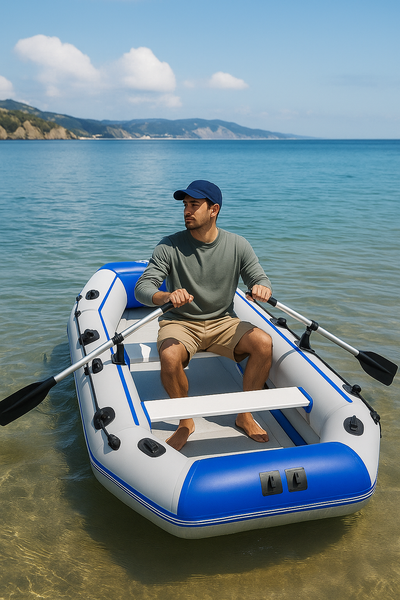 6 Person 3.6 M PVC Inflatable Boat With Air Mat And Paddles