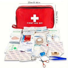 Portable First Aid Kit β Compact Emergency Survival Medical Bag with Bandages, Scissors, Tweezers & Safety Tools for Home, Car, Travel & Outdoor