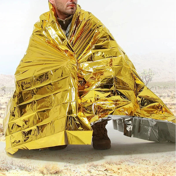 Emergency Thermal Poncho Blanket