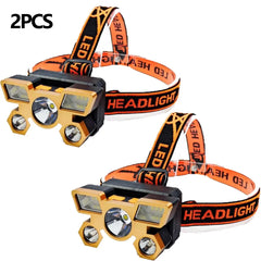 1 Pc Strong Light High Brightness Cob Headlight Usb Charging Head Mounted Night Fishing Light Outdoor Cycling Floodlight