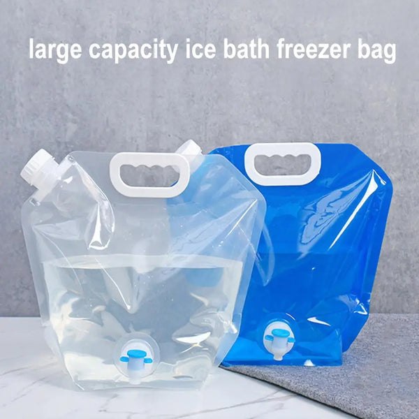 5/10L High Capacity Outdoor Water Storage Bag Folding Safety Seal Drinking Water Container for Camping Hiking Emergency Sur G6F4