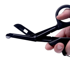 Emergency Trauma Shears with Carabiner Clip – Tactical Medical Scissors for Hiking, Travel & Outdoor Survival