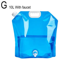 5/10L High Capacity Outdoor Water Storage Bag Folding Safety Seal Drinking Water Container for Camping Hiking Emergency Sur G6F4