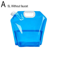 5/10L High Capacity Outdoor Water Storage Bag Folding Safety Seal Drinking Water Container for Camping Hiking Emergency Sur G6F4