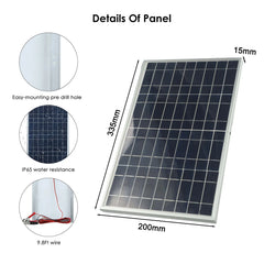 15W 12V Portable Solar Panel Kit – Rugged, Rechargeable & Ready for Anything