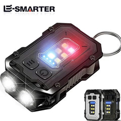 Rechargeable LED+COB Mini Multifunctional Flashlight Portable Outdoor Camping Emergency Keychain Light