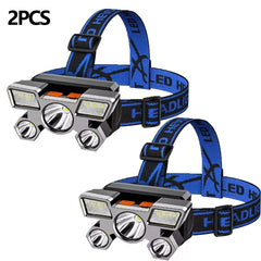 1 Pc Strong Light High Brightness Cob Headlight Usb Charging Head Mounted Night Fishing Light Outdoor Cycling Floodlight