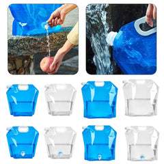 5/10L High Capacity Outdoor Water Storage Bag Folding Safety Seal Drinking Water Container for Camping Hiking Emergency Sur G6F4