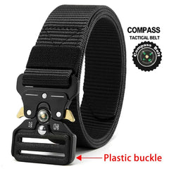 Men's Belt Outdoor Multi Function Compass Belt High Quality Canvas For Nylon Male Luxury Belts Women's Sports Jeans Neutral Belt
