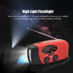 Emergency Hand Crank AM/FM NOAA Weather Radio with LED Flashlight