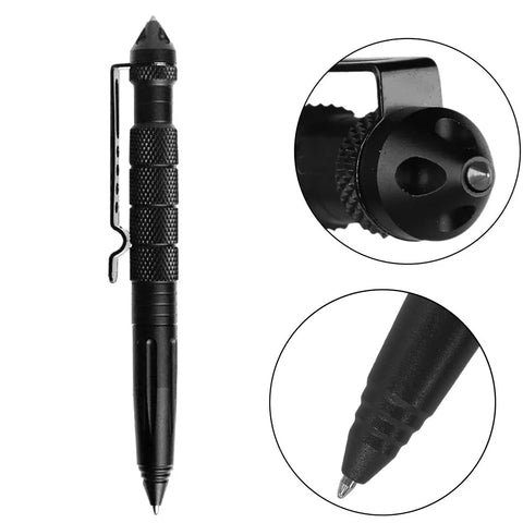 Multifunctional Metal Tactical Pen Anti Skid Emergency Glass Breaker Self Defense Supplies