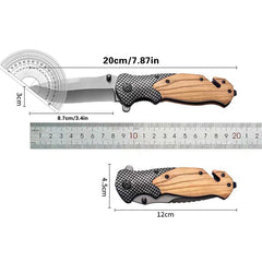 Multi functional household folding knife, fruit knife, men's self-defense survival tool knife, outdoor camping EDC fishing