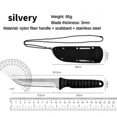 Outdoor EDC Self-Defense Knife, Outdoor High Hardness Life-Saving Knife, Camping Climbing Stainless Steel Knife