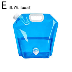 5/10L High Capacity Outdoor Water Storage Bag Folding Safety Seal Drinking Water Container for Camping Hiking Emergency Sur G6F4