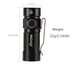 Clearance_360 Swivel U Ring Clip XPG LED Portable Mini Flashlight 12 Hours Work Outdoor Backpack Hat Pocket Hiking Torch C123A B