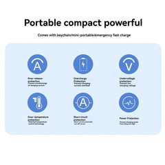 Mini Keychain Power Bank Charger – Emergency Portable Fast Charger for iPhone & Android (600mAh)