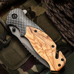 Multi functional household folding knife, fruit knife, men's self-defense survival tool knife, outdoor camping EDC fishing