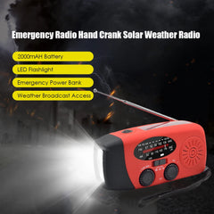 Emergency Hand Crank AM/FM NOAA Weather Radio with LED Flashlight