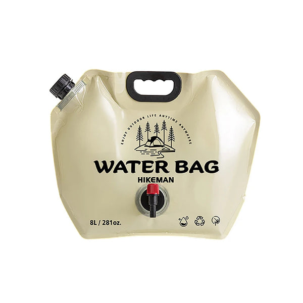PACOONE Outdoor Mini Folding Water Bag Camping 8L Big Capacity Portable Water Bag  For Survival Or Emergency Supplies