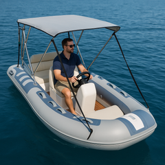 Premium Inflatable RIB Boat with Canopy – Lightweight, Durable, and Perfect for Fishing, Diving & Family Adventures