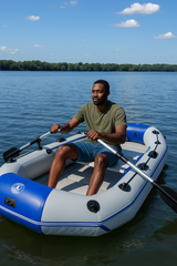 6 Person 3.6 M PVC Inflatable Boat With Air Mat And Paddles