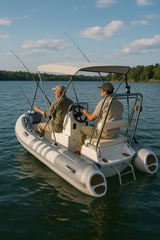 Premium Inflatable RIB Boat with Canopy – Lightweight, Durable, and Perfect for Fishing, Diving & Family Adventures