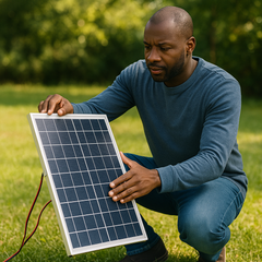 15W 12V Portable Solar Panel Kit – Rugged, Rechargeable &amp; Ready for Anything