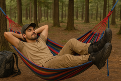 Portable Outdoor Hammock with Strong Tree Straps – Camping, Backyard, Travel