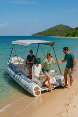 Premium Inflatable RIB Boat with Canopy – Lightweight, Durable, and Perfect for Fishing, Diving & Family Adventures