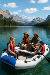 6 Person 3.6 M PVC Inflatable Boat With Air Mat And Paddles