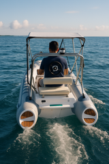Premium Inflatable RIB Boat with Canopy – Lightweight, Durable, and Perfect for Fishing, Diving & Family Adventures