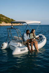 Premium Inflatable RIB Boat with Canopy – Lightweight, Durable, and Perfect for Fishing, Diving & Family Adventures