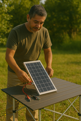 15W 12V Portable Solar Panel Kit – Rugged, Rechargeable &amp; Ready for Anything