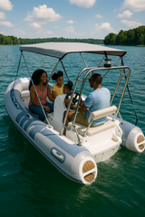 Premium Inflatable RIB Boat with Canopy – Lightweight, Durable, and Perfect for Fishing, Diving & Family Adventures