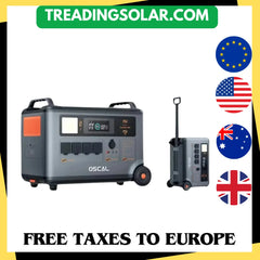 Oscal PowerMax 3600W Pure Sine Wave Power Station 14 Outlets 5 LED Modes Morse Code Signal Energy Storage Portable Generator