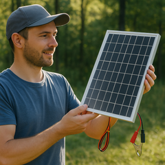 15W 12V Portable Solar Panel Kit – Rugged, Rechargeable &amp; Ready for Anything