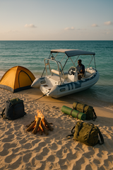 Premium Inflatable RIB Boat with Canopy – Lightweight, Durable, and Perfect for Fishing, Diving & Family Adventures