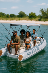 Premium Inflatable RIB Boat with Canopy – Lightweight, Durable, and Perfect for Fishing, Diving & Family Adventures
