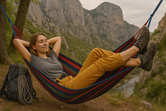 Portable Outdoor Hammock with Strong Tree Straps – Camping, Backyard, Travel