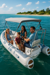 Premium Inflatable RIB Boat with Canopy – Lightweight, Durable, and Perfect for Fishing, Diving & Family Adventures