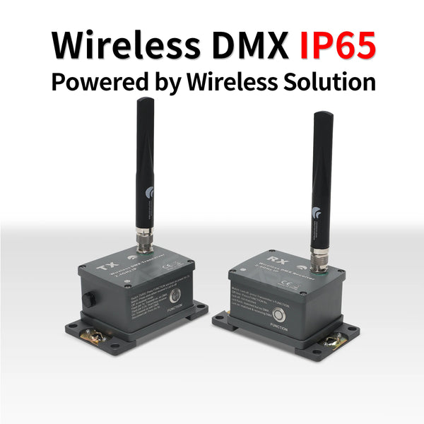 GREATPAKY WiDMX TX500/RX500 – IP65 Wireless DMX Transceiver & Receiver