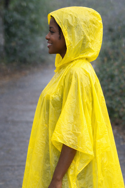 Disposable Waterproof Rain Poncho for Fishing, Camping & Outdoor Activities – Lightweight Emergency Hooded Poncho