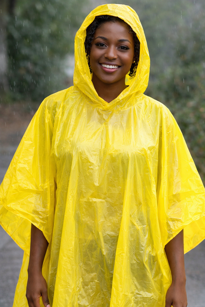 Disposable Waterproof Rain Poncho for Fishing, Camping & Outdoor Activities – Lightweight Emergency Hooded Poncho