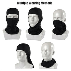 White Thermal Balaclava Face Mask – Cold Weather Full-Head Protection for Winter Sports & Outdoor Training