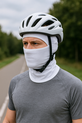 White Thermal Balaclava Face Mask – Cold Weather Full-Head Protection for Winter Sports & Outdoor Training