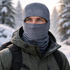 Gray Thermal Balaclava Mask – Breathable Stretch Face Mask
